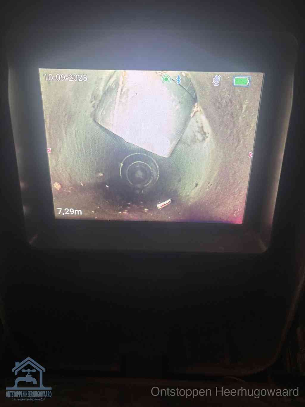 Rioolverzakking camerabeeld in Heerhugowaard